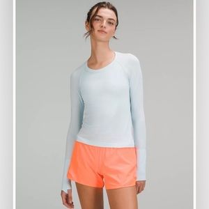 Lululemon Swiflty tech long sleeve race length  in color “Powder Blue”